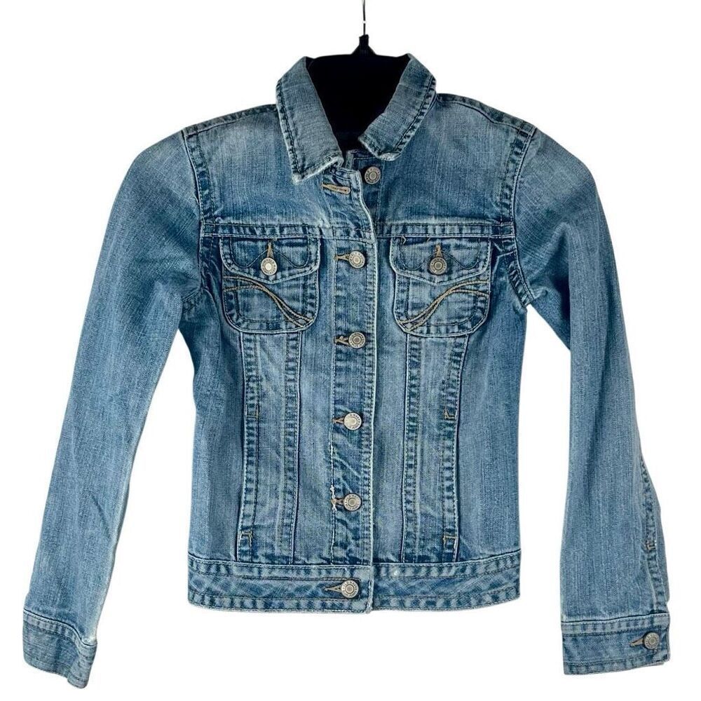 Old Navy Blue Jean Button Down Jacket Medium